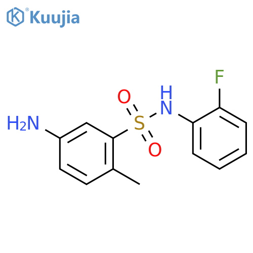 5-Amino-N-(2-fluoro-phenyl)-2-methyl-benzenesulfonamide structure