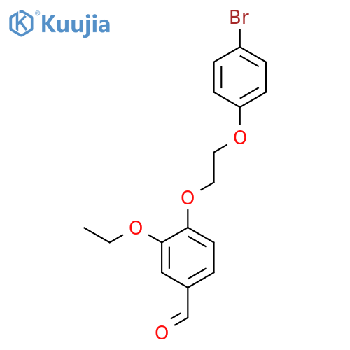 4-2-(4-bromophenoxy)ethoxy-3-ethoxybenzaldehyde structure