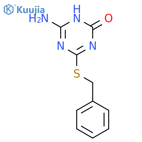 4-Amino-6-(benzylthio)-1,3,5-triazin-2(5H)-one structure