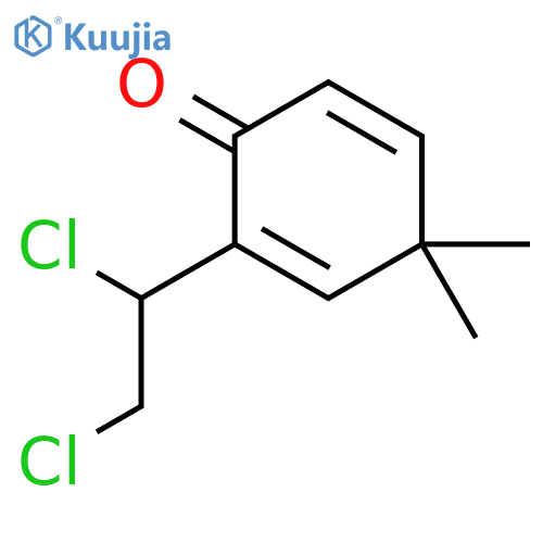 2,5-CYCLOHEXADIEN-1-ONE, 2-(1,2-DICHLOROETHYL)-4,4-DIMETHYL-, (-)- structure