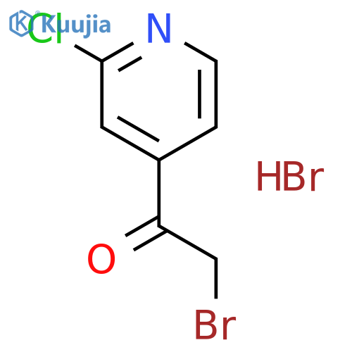 2-bromo-1-(2-chloro-4-pyridyl)ethanone;hydrobromide structure