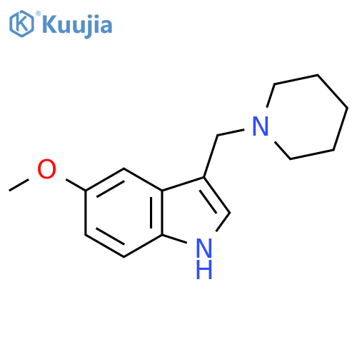 5-Methoxy-3-(piperidin-1-ylmethyl)-1H-indole structure