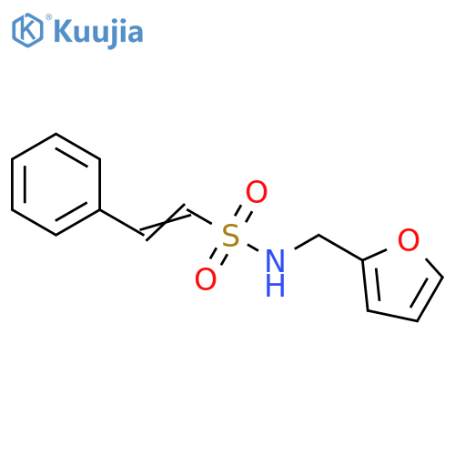 N-(furan-2-yl)methyl-2-phenylethene-1-sulfonamide structure