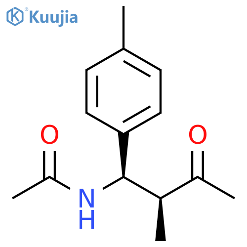 Acetamide, N-[(1R,2S)-2-methyl-1-(4-methylphenyl)-3-oxobutyl]-, rel- structure