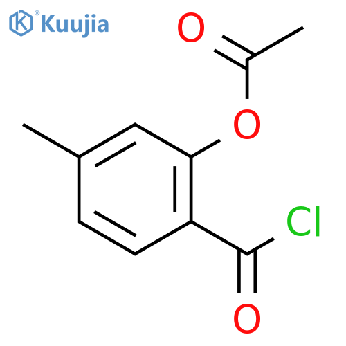 Benzoyl chloride, 2-(acetyloxy)-4-methyl- structure