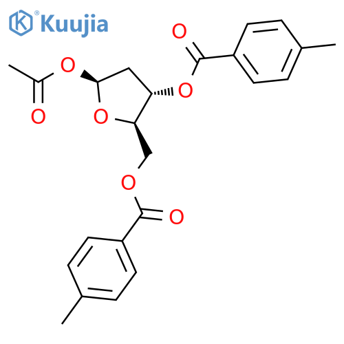 1-O-ACETYL-2-DEOXY-3,5-DI-O-(4-METHYLBENZOYL)-BETA-D-ERYTHROPENTOFURANOSE structure