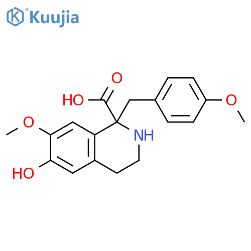 1-Isoquinolinecarboxylic acid,1,2,3,4-tetrahydro-6-hydroxy-7-methoxy-1-[(4-methoxyphenyl)methyl]- structure