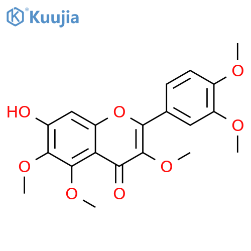 2-(3,4-Dimethoxy-phenyl)-7-hydroxy-3,5,6-trimethoxy-chromen-4-on structure