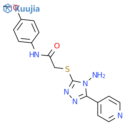 2-{4-amino-5-(pyridin-4-yl)-4H-1,2,4-triazol-3-ylsulfanyl}-N-(4-methoxyphenyl)acetamide structure