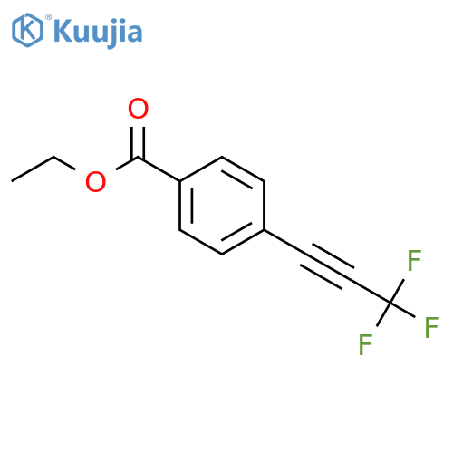 Benzoic acid, 4-(3,3,3-trifluoro-1-propynyl)-, ethyl ester structure