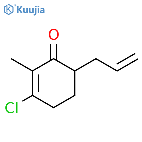 2-Cyclohexen-1-one, 3-chloro-2-methyl-6-(2-propenyl)- structure