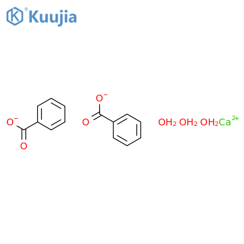Calcium benzoate trihydrate structure