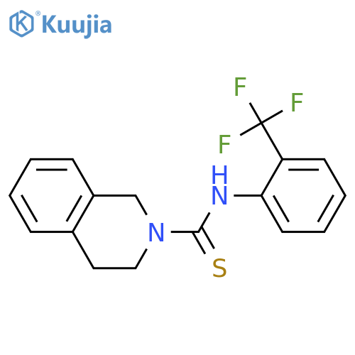 N-2-(trifluoromethyl)phenyl-1,2,3,4-tetrahydroisoquinoline-2-carbothioamide structure