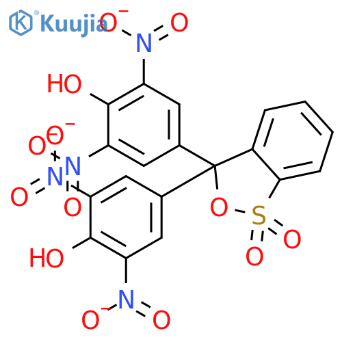 Phenol,4,4'-(1,1-dioxido-3H-2,1-benzoxathiol-3-ylidene)bis[2,6-dinitro- (9CI) structure
