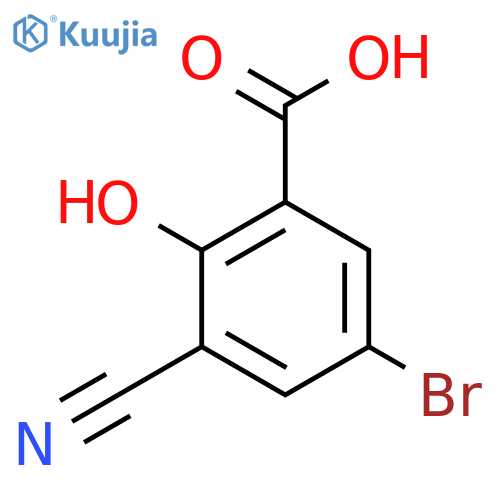 5-Bromo-3-cyano-2-hydroxybenzoic acid structure