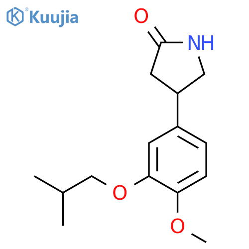 2-Pyrrolidinone, 4-[4-methoxy-3-(2-methylpropoxy)phenyl]- structure