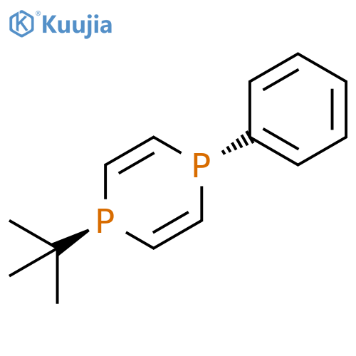 1,4-Diphosphorin, 1-(1,1-dimethylethyl)-1,4-dihydro-4-phenyl-, trans- structure