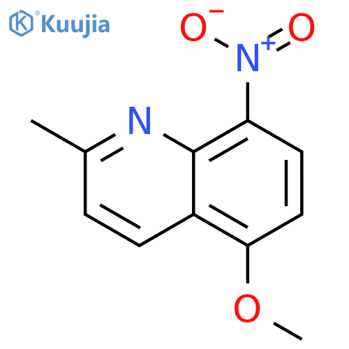 Quinoline, 5-methoxy-2-methyl-8-nitro- structure