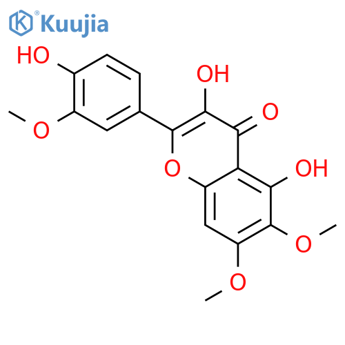 3,5-dihydroxy-2-(4-hydroxy-3-methoxyphenyl)-6,7-dimethoxy-4H-chromen-4-one structure