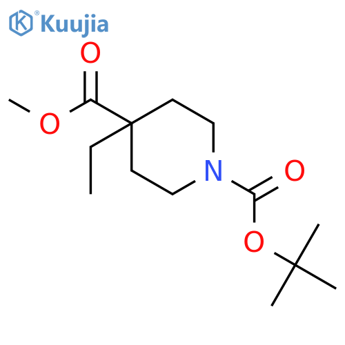 1-tert-Butyl 4-methyl 4-ethylpiperidine-1,4-dicarboxylate structure