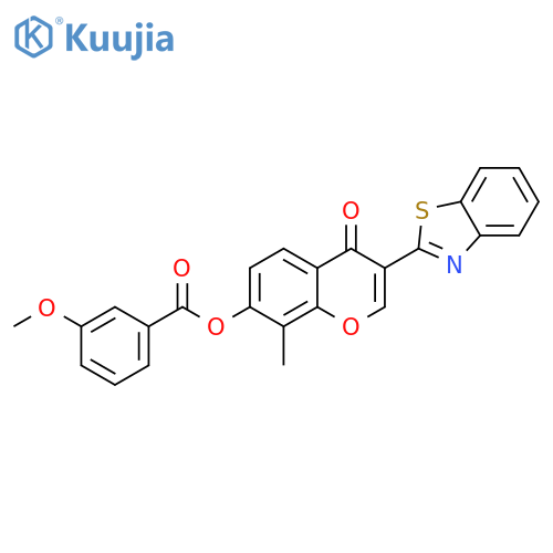 3-(1,3-benzothiazol-2-yl)-8-methyl-4-oxo-4H-chromen-7-yl 3-methoxybenzoate structure