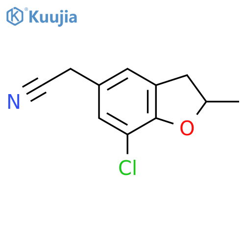 2-(7-Chloro-2-methyl-2,3-dihydro-1-benzofuran-5-yl)acetonitrile structure