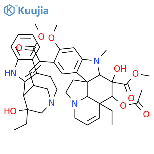 Aspidospermidine-15-aceticacid, 4-(acetyloxy)-6,7-didehydro-a-[[(3R,5R,6R,12R)-12-ethyl-1,2,4,5,6,7-hexahydro-12-hydroxy-3,6-ethano-3H-azocino[5,4-b]indol-5-yl]methylene]-3-hydroxy-16-methoxy-3-(methoxycarbonyl)-1-methyl-,methyl ester, (aZ,2b,3b,4b,5a,12R,19a)- (9CI) structure
