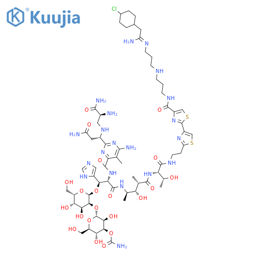 Bleomycinamide, N(sup 1)-(3-((3-((2-(4-chlorocyclohexyl)-1-iminoethyl) amino)propyl)amino)propyl)- structure