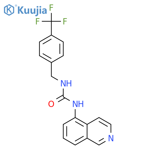 1-(isoquinolin-5-yl)-3-{[4-(trifluoromethyl)phenyl]methyl}urea structure