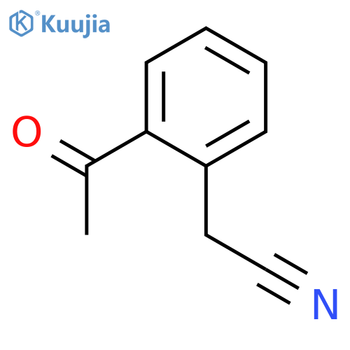 Benzeneacetonitrile, 2-acetyl- (9CI) structure
