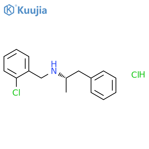 Benzeneethanamine,N-[(2-chlorophenyl)methyl]-a-methyl-, hydrochloride (1:1), (+)- structure