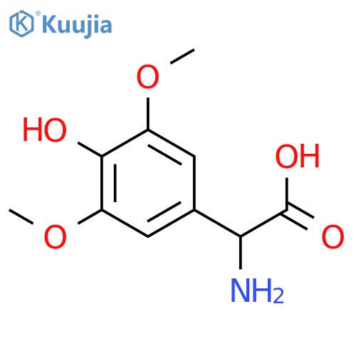 2-amino-2-(4-hydroxy-3,5-dimethoxyphenyl)acetic acid structure