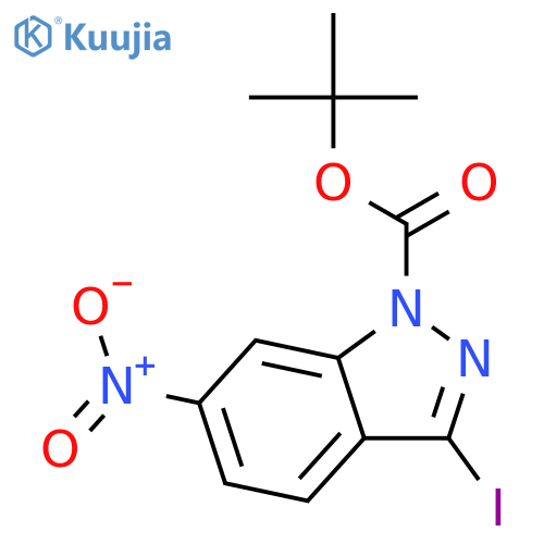 tert-Butyl 3-iodo-6-nitro-1H-indazole-1-carboxylate structure