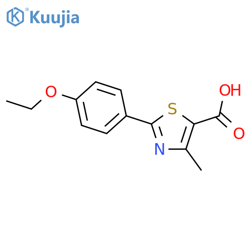 2-(4-ethoxyphenyl)-4-methyl-1,3-thiazole-5-carboxylic acid structure