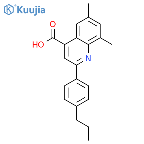 6,8-Dimethyl-2-(4-propylphenyl)quinoline-4-carboxylic acid structure
