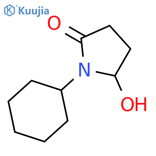 2-Pyrrolidinone, 1-cyclohexyl-5-hydroxy- structure