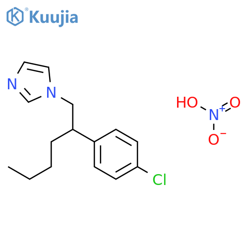 1H-Imidazole, 1-[2-(4-chlorophenyl)hexyl]-, mononitrate structure