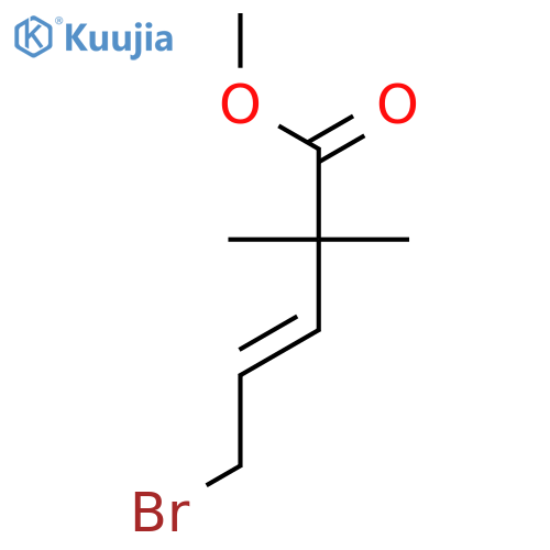 3-PENTENOIC ACID, 5-BROMO-2,2-DIMETHYL-, METHYL ESTER, (3E)- structure