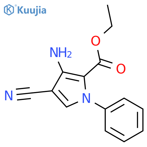 3-Amino-4-cyano-1-phenyl-1H-pyrrole-2-carboxylic acidethylester structure