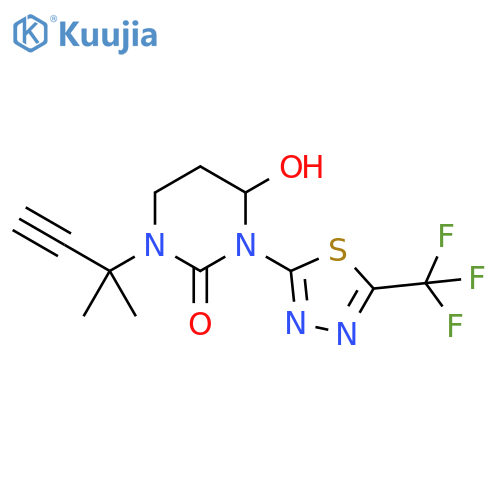 2(1H)-Pyrimidinone,1-(1,1-dimethyl-2-propynyl)tetrahydro-4-hydroxy-3-[5-(trifluoromethyl)-1,3,4-thiadiazol-2-yl]- structure
