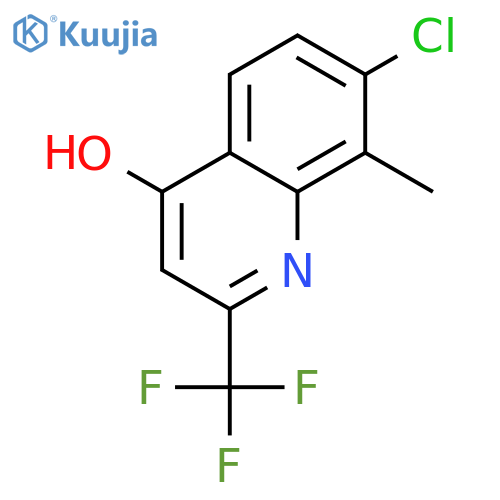 7-Chloro-8-methyl-2-(trifluoromethyl)quinolin-4-ol structure