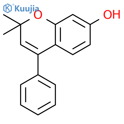 2H-1-Benzopyran-7-ol, 2,2-dimethyl-4-phenyl- structure
