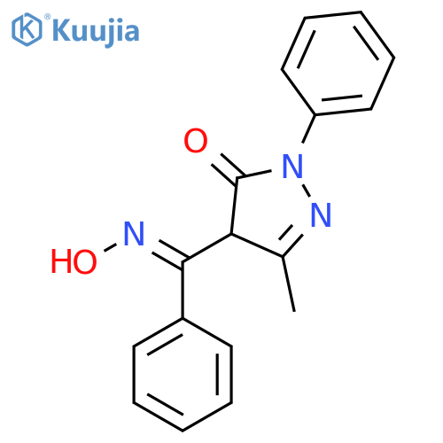 4-((Hydroxyimino)phenylmethyl)-3-methyl-1-phenyl-2-pyrazolin-5-one structure