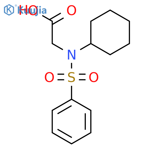 N-Cyclohexyl-N-(phenylsulfonyl)glycine structure