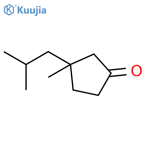 CYCLOPENTANONE, 3-METHYL-3-(2-METHYLPROPYL)- structure