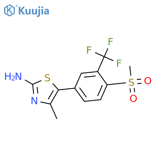2-THIAZOLAMINE, 4-METHYL-5-[4-(METHYLSULFONYL)-3-(TRIFLUOROMETHYL)PHENYL]- structure
