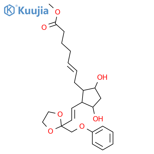 methyl (5Z)-7-[(2R)-3,5-dihydroxy-2-{(E)-2-[2-(phenoxymethyl)-1,3-dioxolan-2-yl]ethenyl}cyclopentyl]hept-5-enoate structure