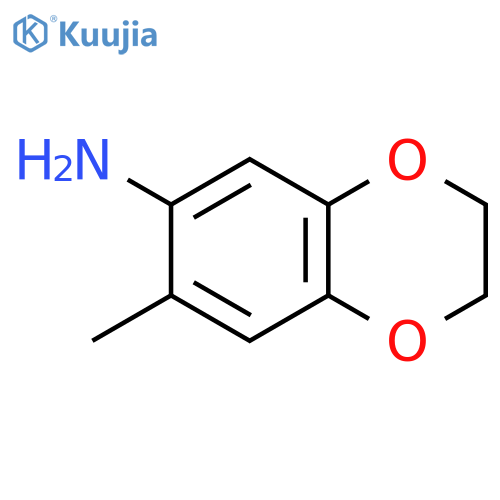 7-Methyl-2,3-dihydrobenzo[b][1,4]dioxin-6-amine structure