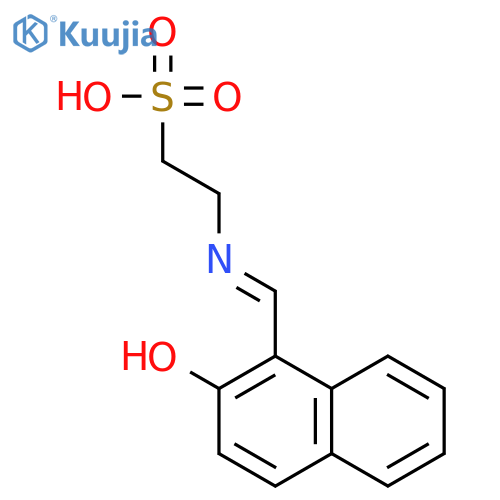 ETHANESULFONIC ACID, 2-[[(2-HYDROXY-1-NAPHTHALENYL)METHYLENE]AMINO]- structure