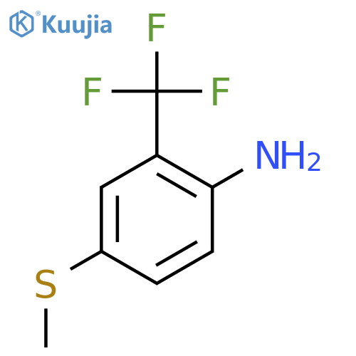 Benzenamine,4-(methylthio)-2-(trifluoromethyl)- structure